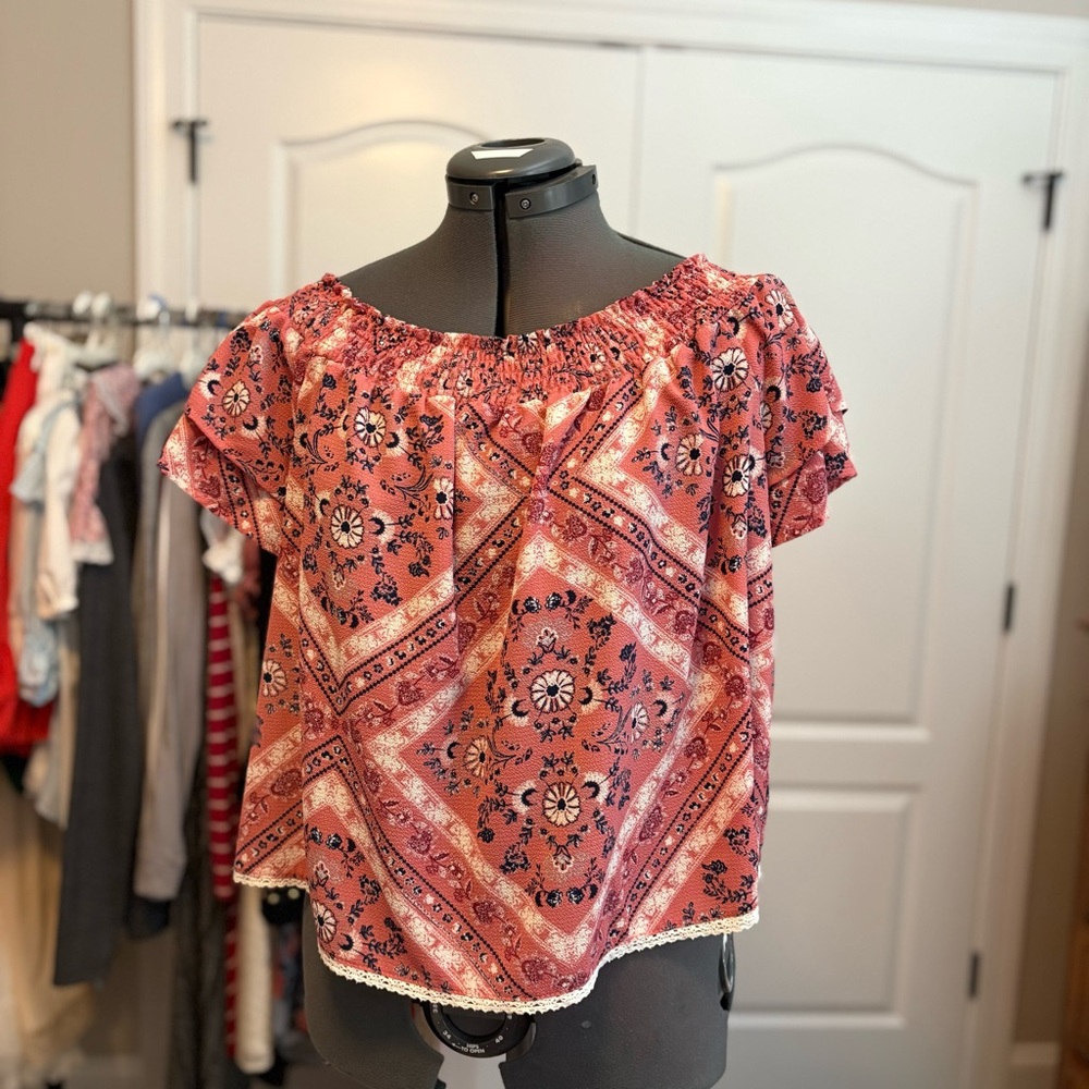 Altar'd State Flutter Sleeve Blouse